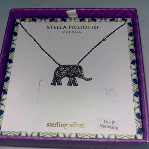 Stella Picciotto multi color elephant necklace